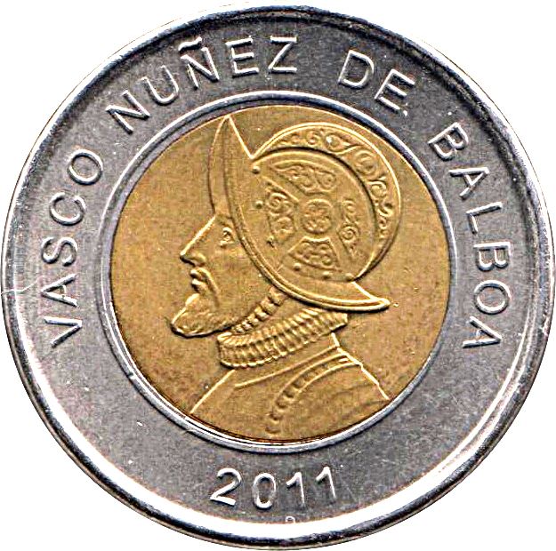 Panama 1 Balboa Coin | Vasco Nunez de Balboa | KM141 | 2011 - 2019