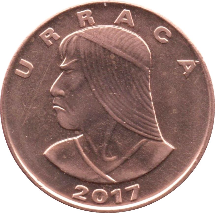 Panama 1 Centesimo Coin | Chief Urraca | KM125 | 1996 - 2019