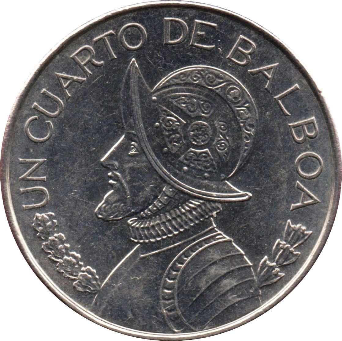 Panama 1/4 Balboa Coin | Vasco Nunez de Balboa | KM128 | 1996 - 2019