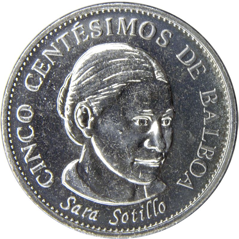 Panama 5 Centesimos Coin | Sara Sotillo | KM133 | 2001 - 2019