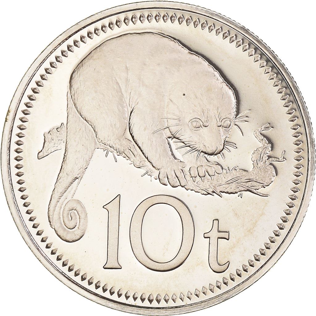 Papua New Guinea Coin Papua New Guinean 10 Toea | Elizabeth II | Spotted Cuscus | KM4 | 1975 - 2001