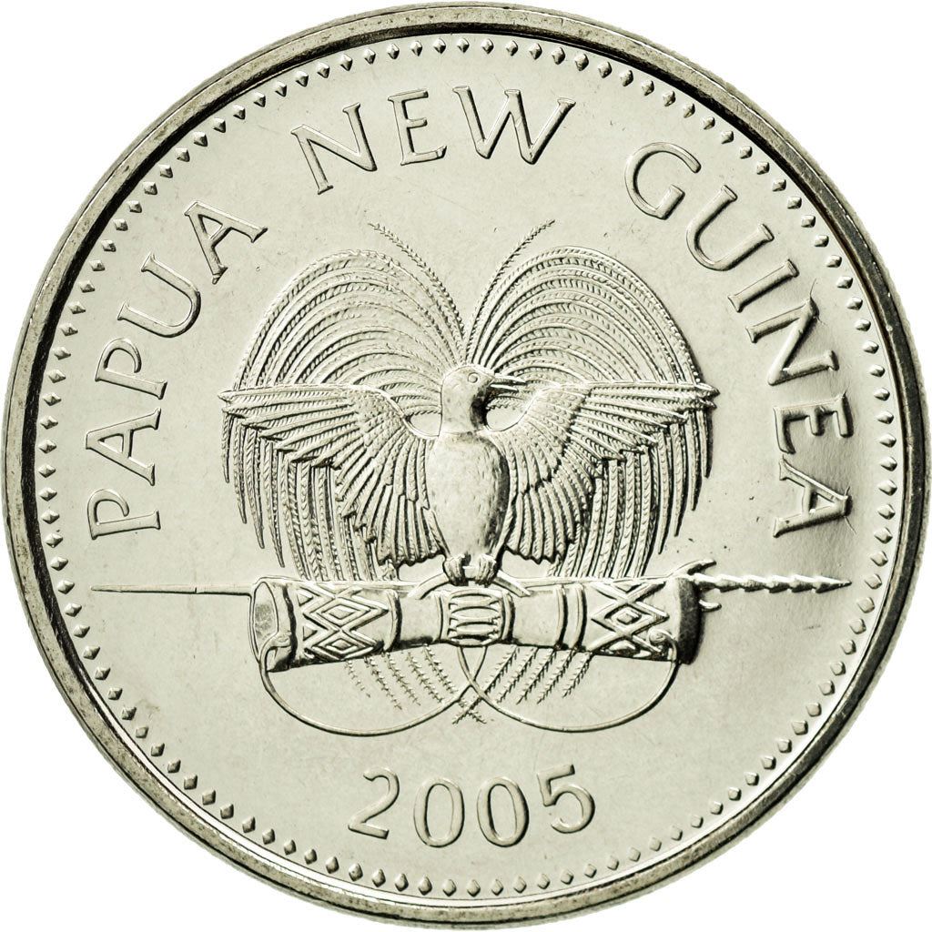 Papua New Guinea Coin Papua New Guinean | 20 Toea | Elizabeth II | Dwarf Cassowary | KM5a | 2004 - 2010