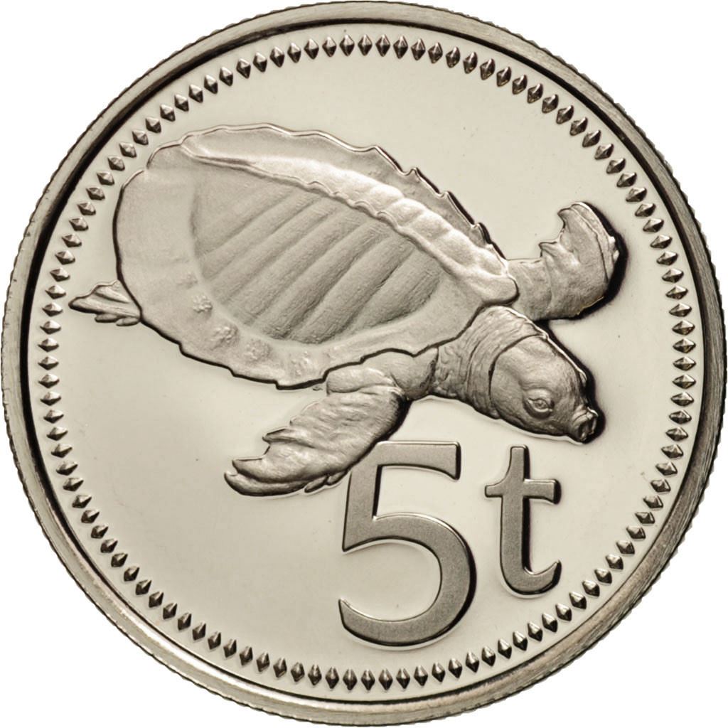 Papua New Guinea Coin Papua New Guinean 5 Toea | Elizabeth II | Turtle | KM3 | 1975 - 1999