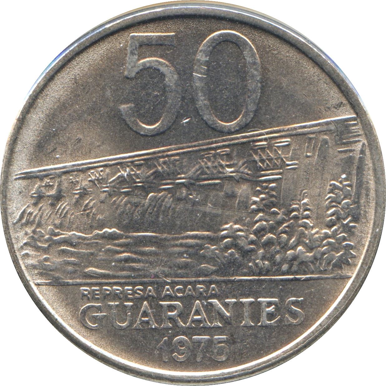 Paraguay 50 Guaranies Coin | Jose Felix Estigarribia | KM154 | 1975