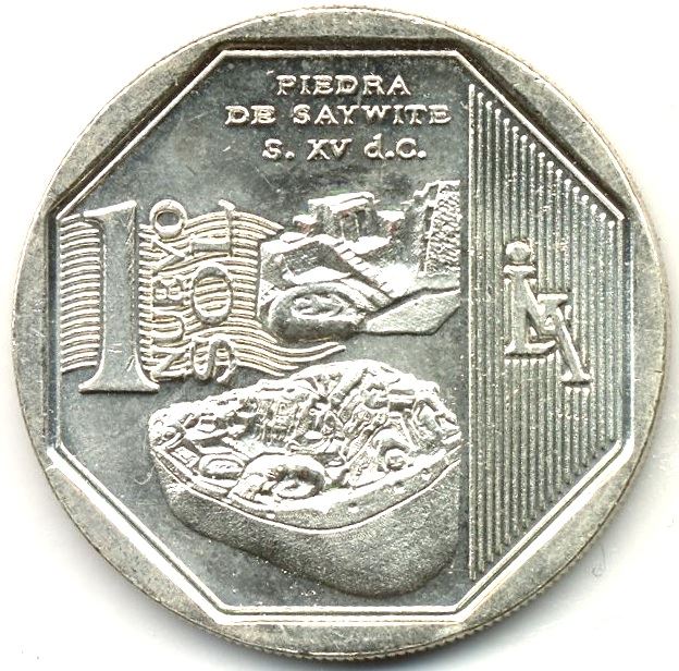 Peru | 1 Nuevo Sol Coin | Stone of Saywite | KM362 | 2012