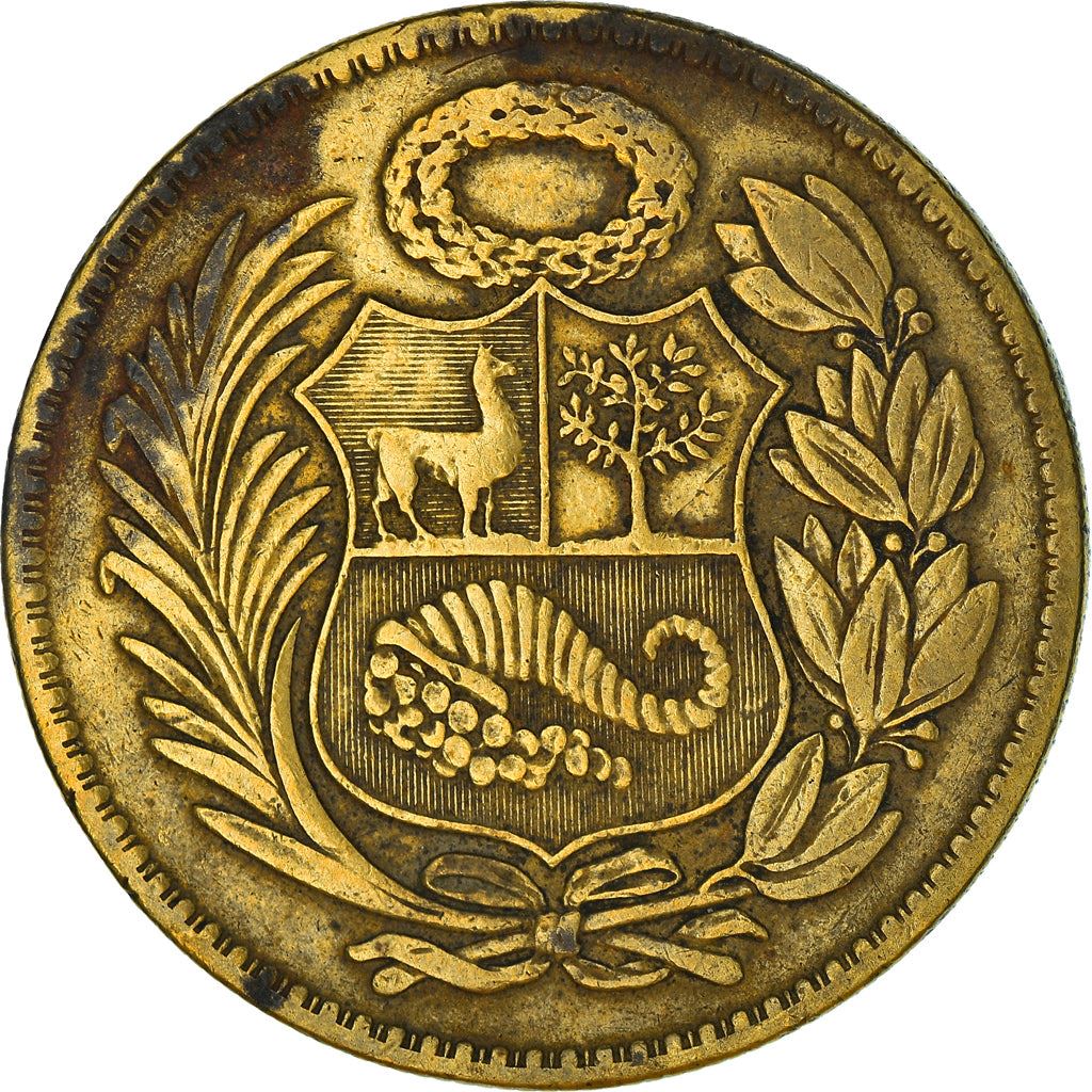 Peru 1 Sol de Oro Coin | Peru Emblem | KM222 | 1943 - 1965