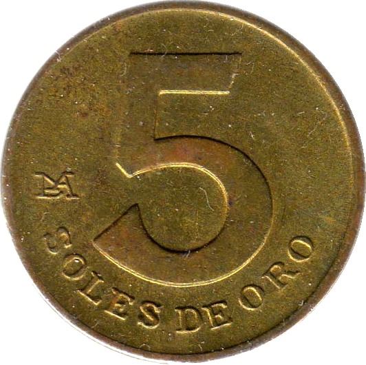 Peru 5 Soles de Oro Coin | KM271 | 1978 - 1983