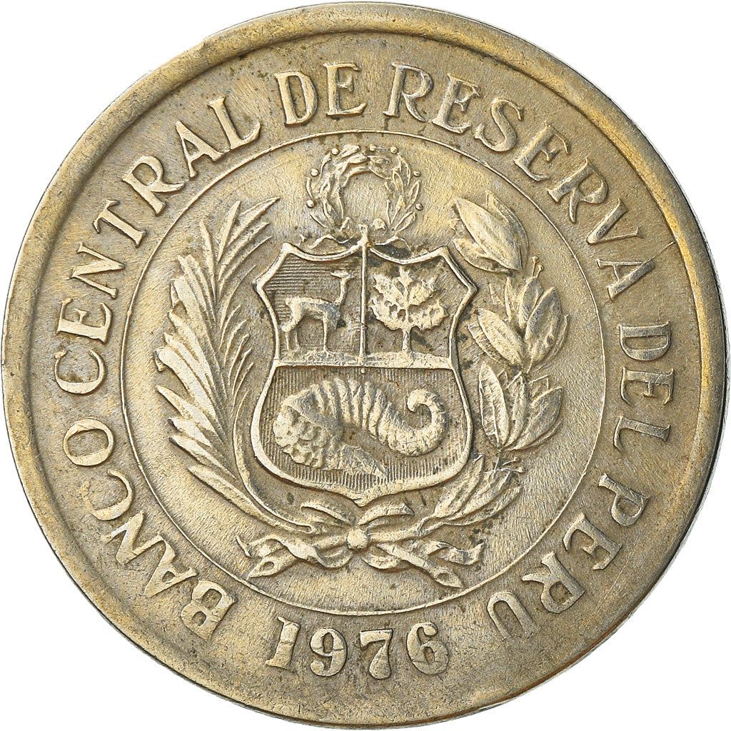 Peru 5 Soles de Oro Coin | Tupac Amaru | KM267 | 1975 - 1977