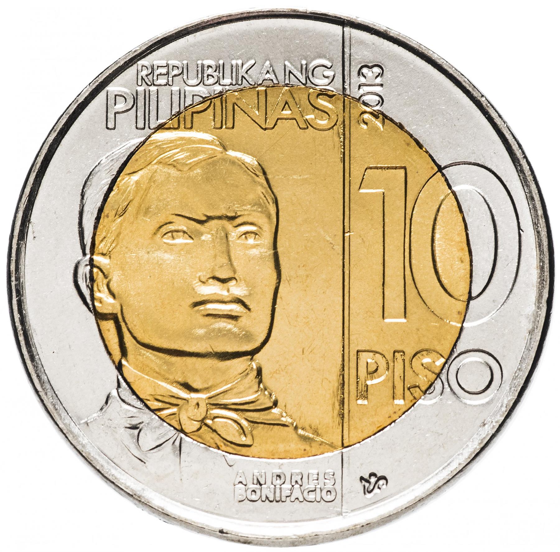 Philippines 10 Piso Coin | Andres Bonifacio | KM285 | 2013