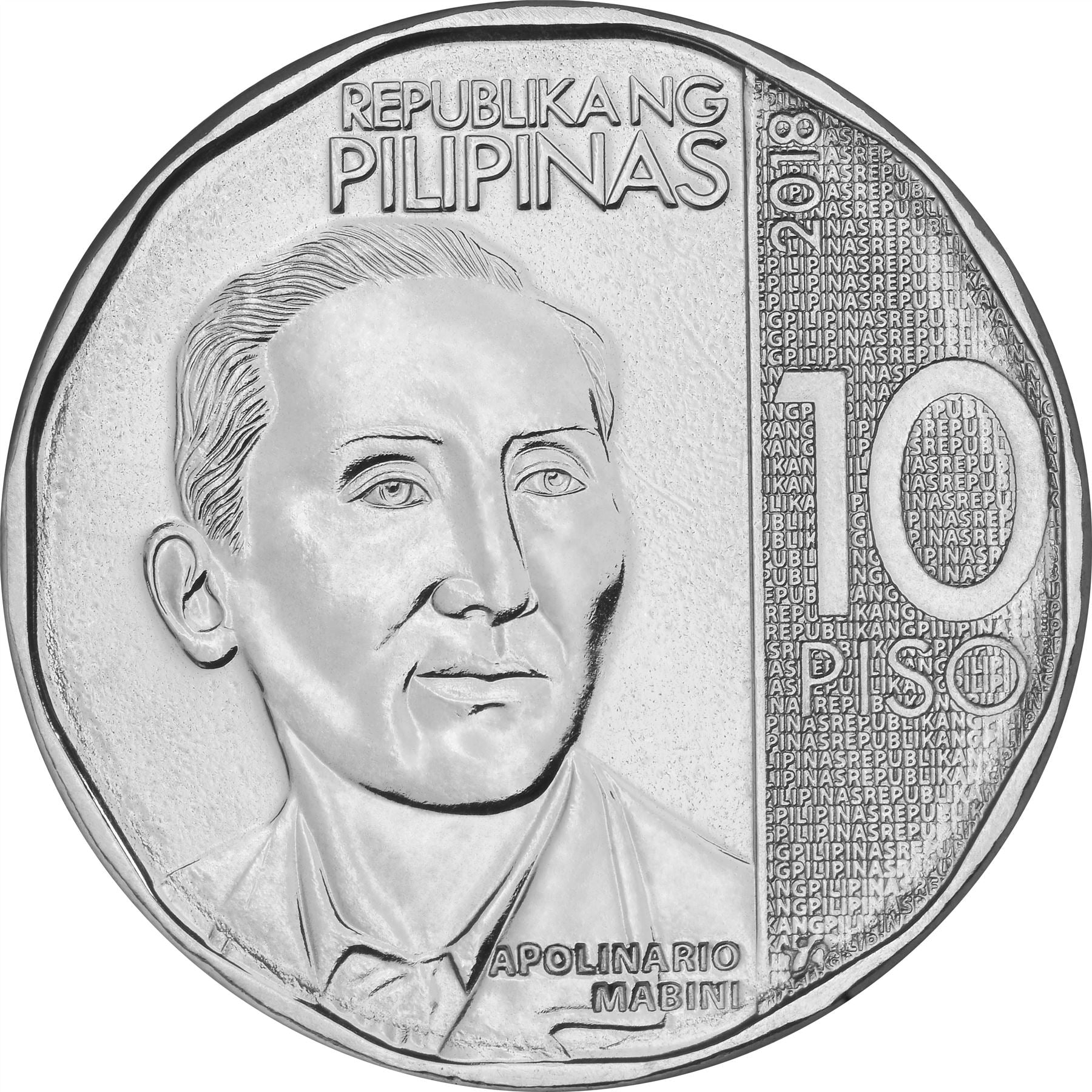 Philippines 10 Piso New Apolinario Mabini Coin KM303 2017 - 2019