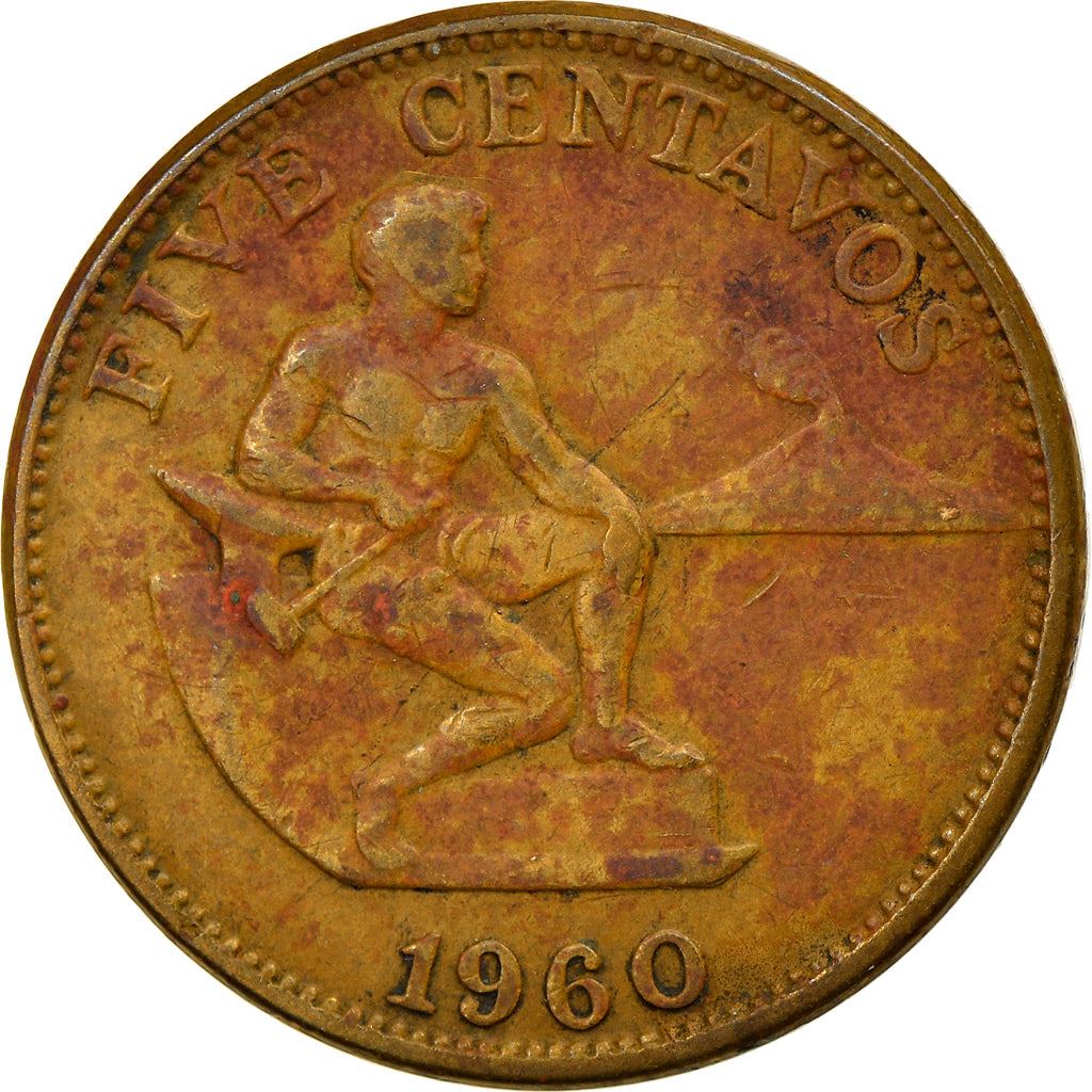 Philippines 5 Centavos Coin | KM187 | 1958 - 1966