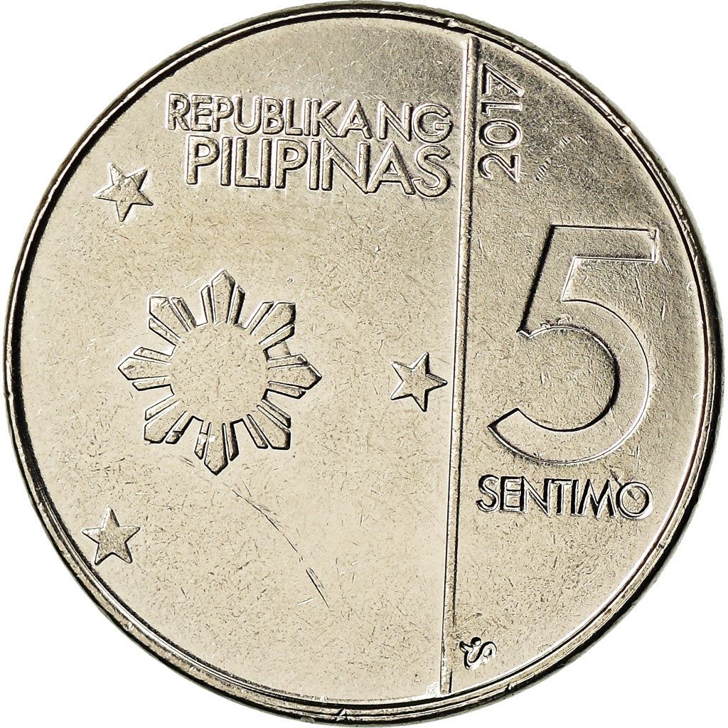 Philippines 5 Sentimo Coin | New Generation Currency | KM298 | 2017 - 2019