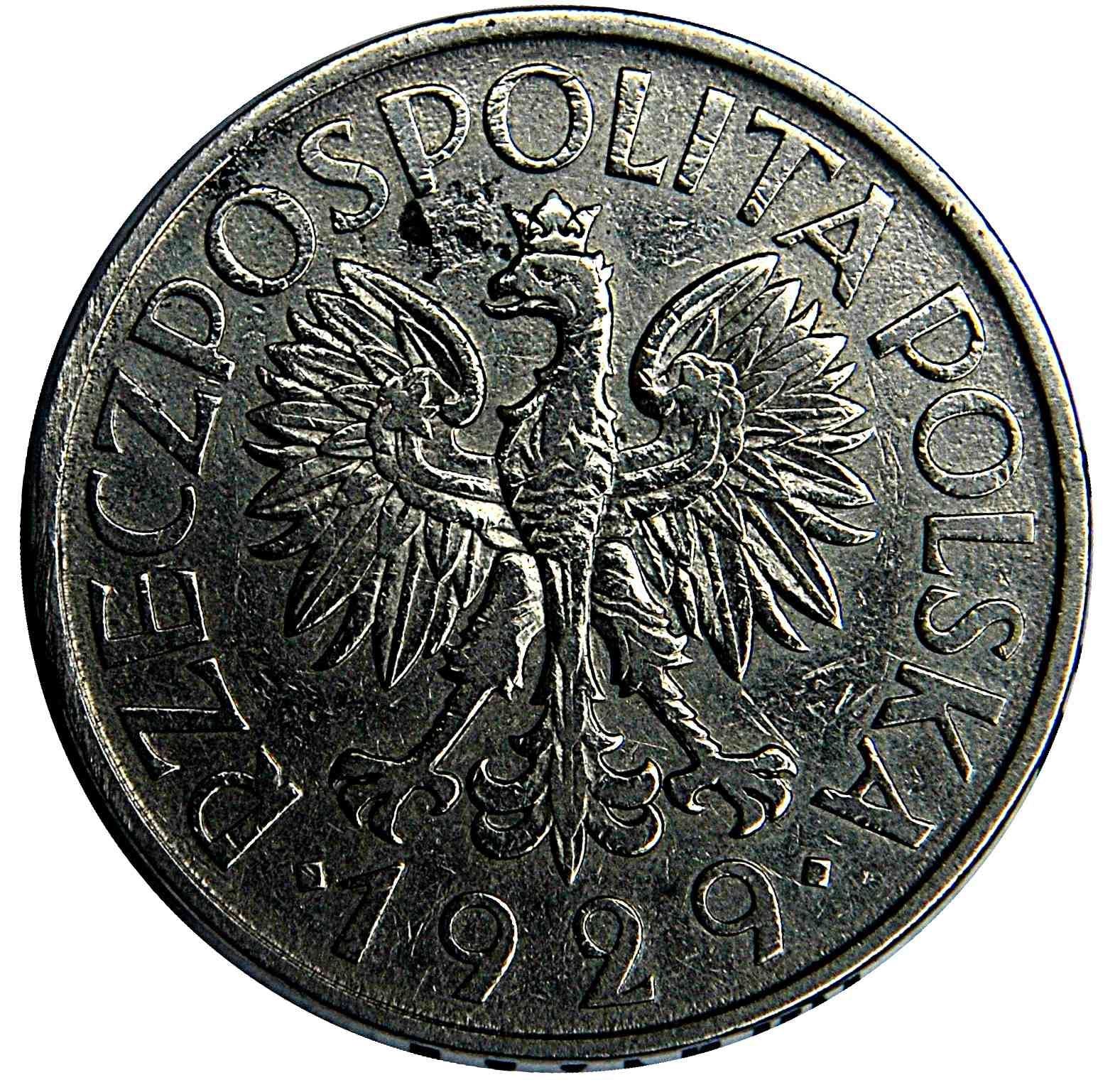 Poland | 1 Złoty Coin | Eagle | KM14 | 1929