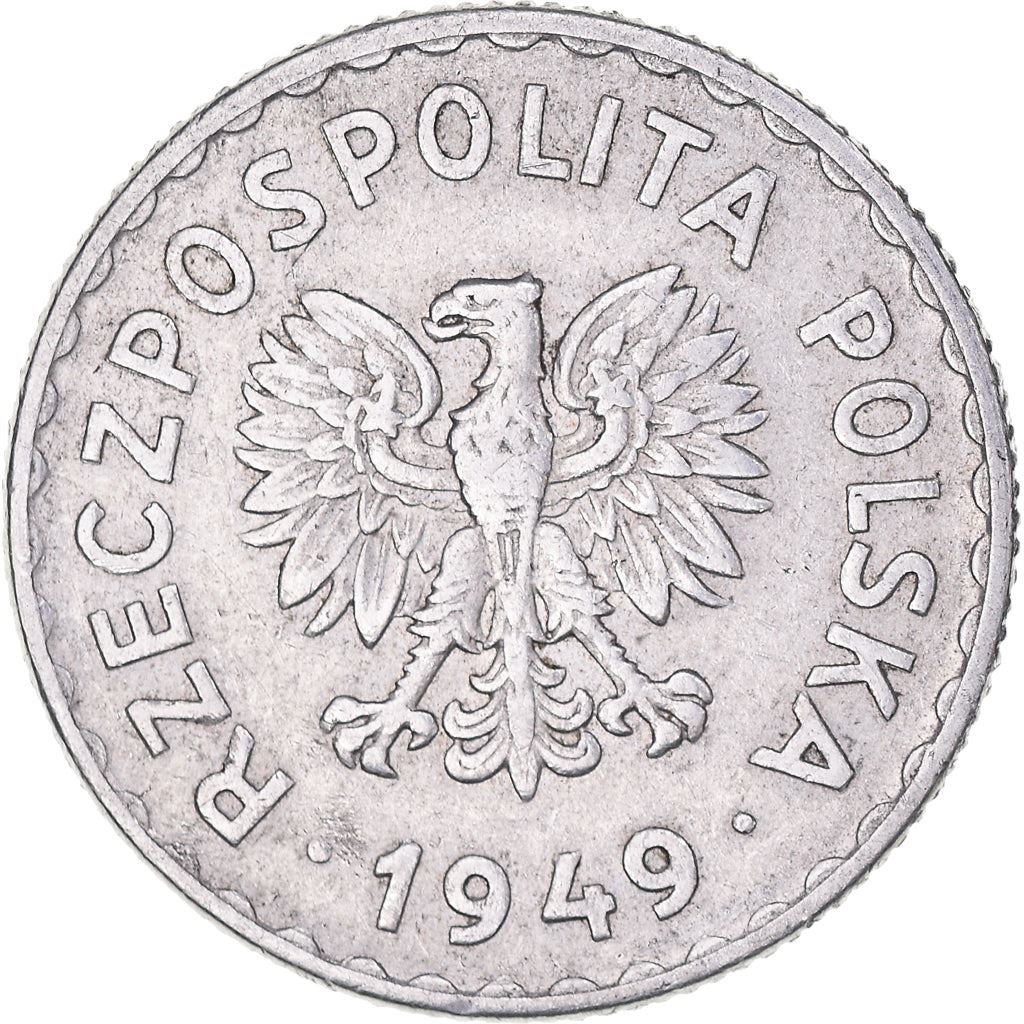 Poland | 1 Złoty Coin | Eagle | KM45a | 1949