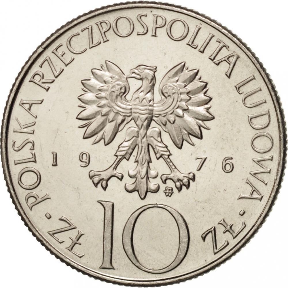 Poland | 10 Złotych | Adam Mickiewicz | Eagle | KM74 | 1975 - 1977