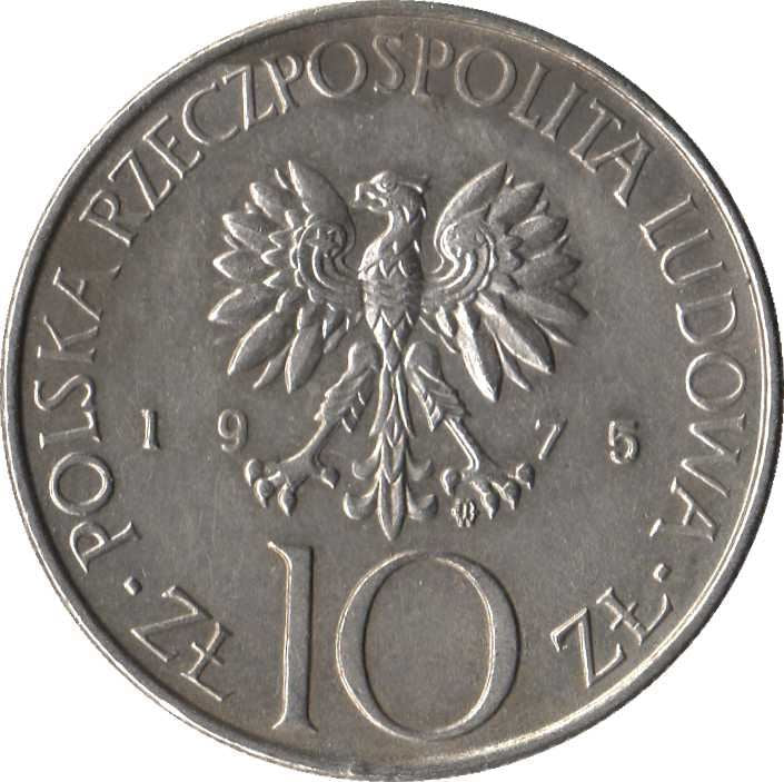 Poland | 10 Złotych | Adam Mickiewicz | Eagle | KM74 | 1975 - 1977