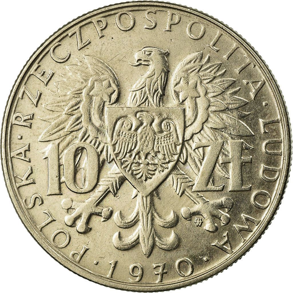 Poland | 10 Złotych Coin | Anniversary of Provincial Annexations | Assordet Shield | KM62 | 1970