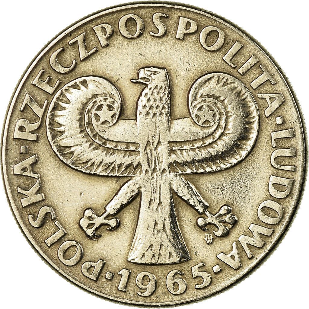 Poland | 10 Złotych Coin | Anniversary of Warsaw | Sigismund Pillar | Eagle | KM55 | 1965