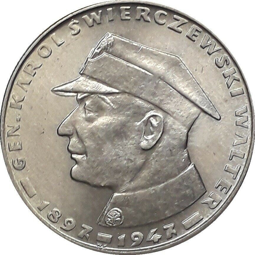 Poland | 10 Zlotych Coin | General Karol Swierczewski | Eagle | KM58 | 1967