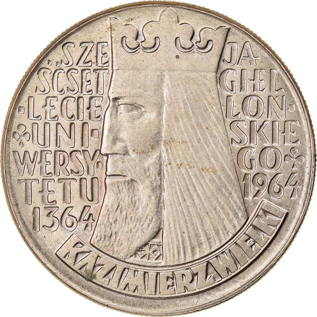 Poland | 10 Złotych Coin | Kazimierz Wielki | Eagle | KM52.1 | 1964