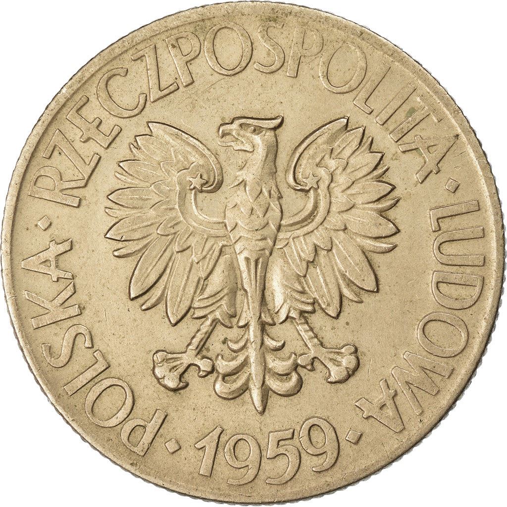 Poland | 10 Złotych Coin | Tadeusz Kościuszko | Eagle | KM50 | 1959 - 1966