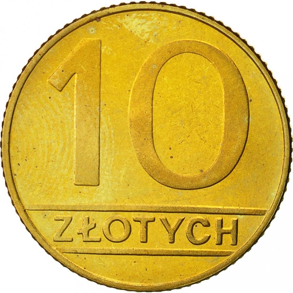 Poland | 10 Złotych | Eagle | KM152.2 | 1989 - 1990