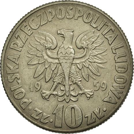 Poland | 10 Złotych | Mikołaj Kopernik | Eagle | KM51 | 1959 - 1965