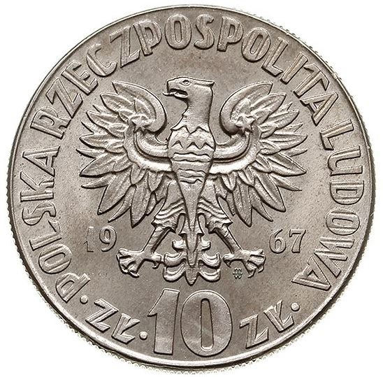 Poland | 10 Złotych | Mikołaj Kopernik | Eagle | KM51a | 1967 - 1969