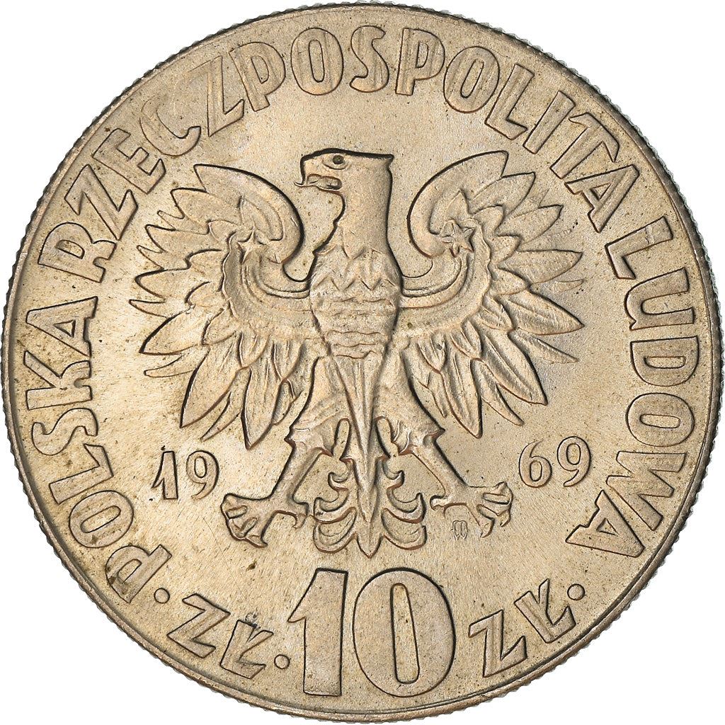 Poland | 10 Złotych | Mikołaj Kopernik | Eagle | KM51a | 1967 - 1969