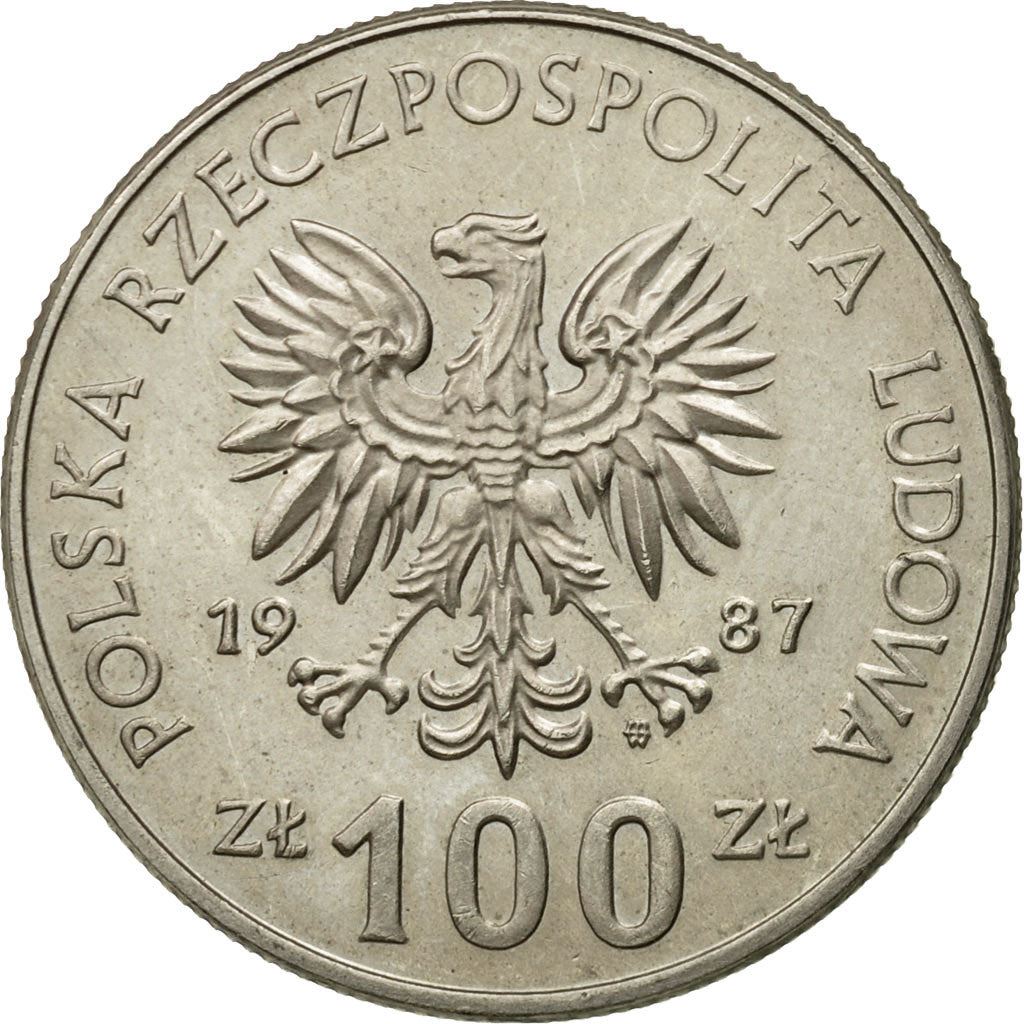 Poland | 100 Złotych Coin | Kazimierz III Wielki | Eagle | KM167 | 1987