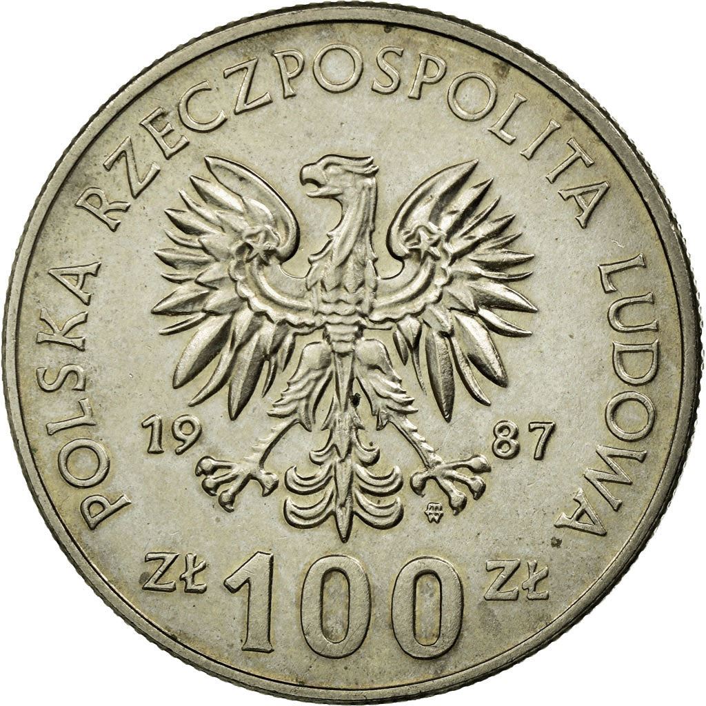 Poland | 100 Złotych Coin | Kazimierz III Wielki | Eagle | KM167 | 1987