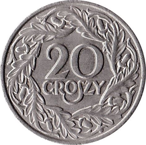 Poland | 20 Groszy Coin | Eagle | KM12 | 1923