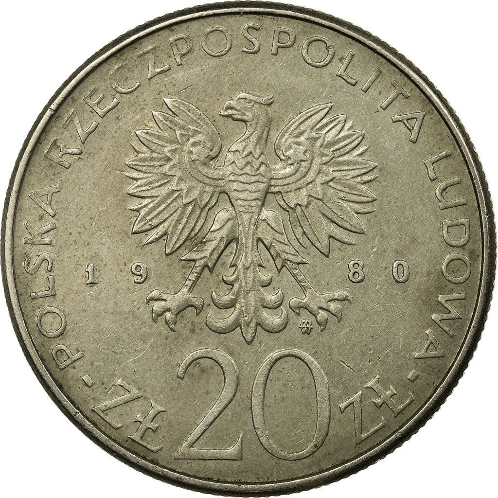 Poland | 20 Złotych Coin | Dar Pomorza Ship | Eagle | KM112 | 1980