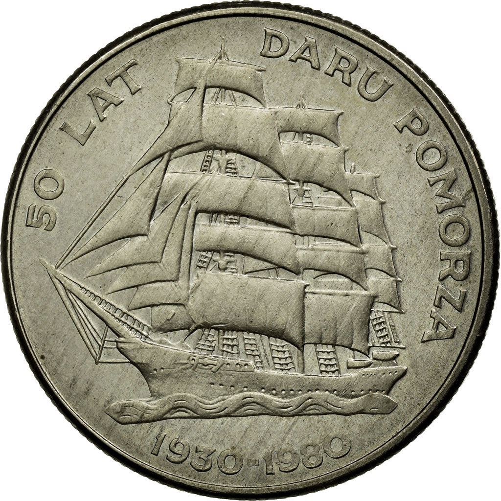 Poland | 20 Złotych Coin | Dar Pomorza Ship | Eagle | KM112 | 1980