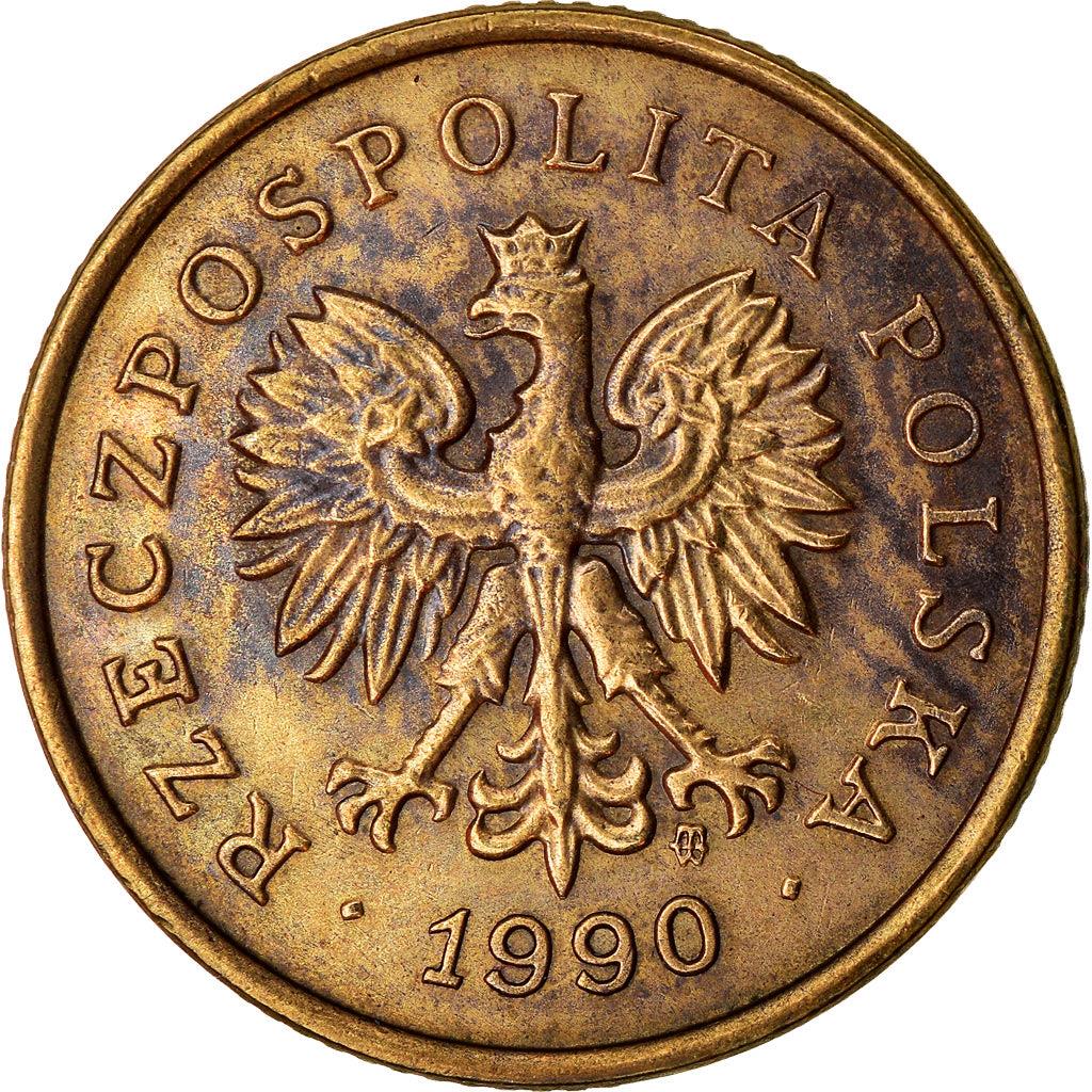 Poland 5 Groszy Coin | Oak Leaves | Polish White Eagle | KM278 | 1990 - 2014