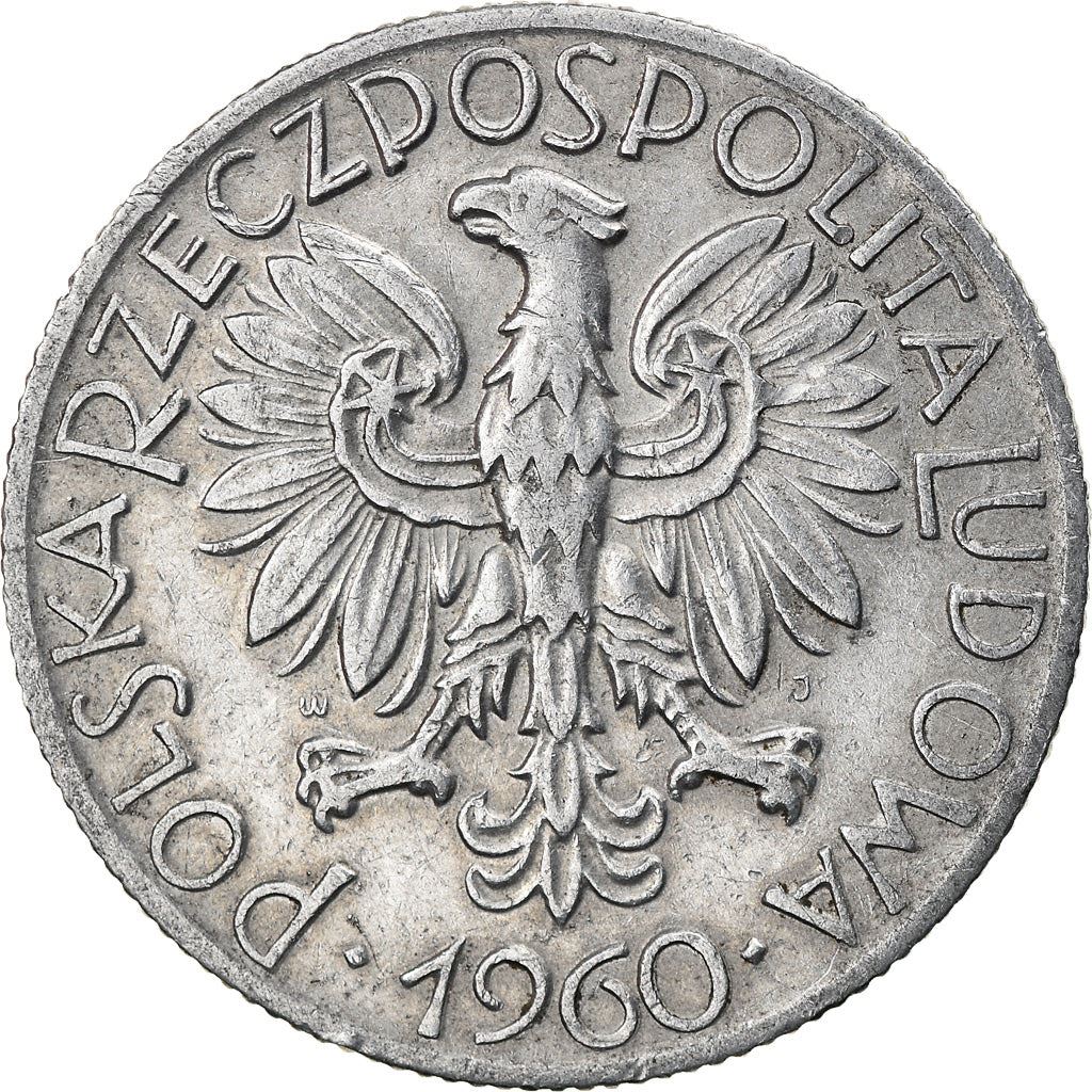 Poland | 5 Zlotych Coin | Fisherman | Eagle | KM47 | 1958 - 1974