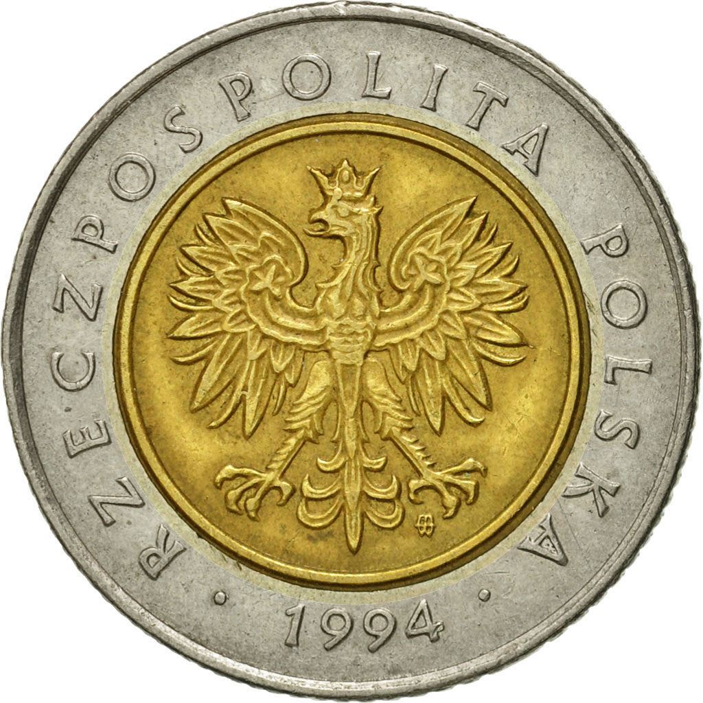 Poland | 5 Złotych Coin | Oak Leaves | Eagle | KM284 | 1994 - 2021