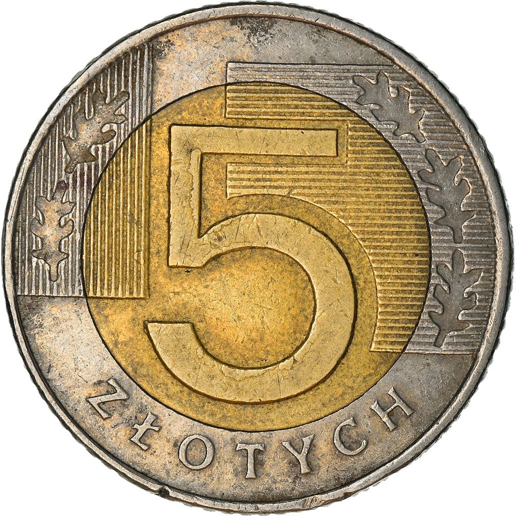 Poland | 5 Złotych Coin | Oak Leaves | Eagle | KM284 | 1994 - 2021