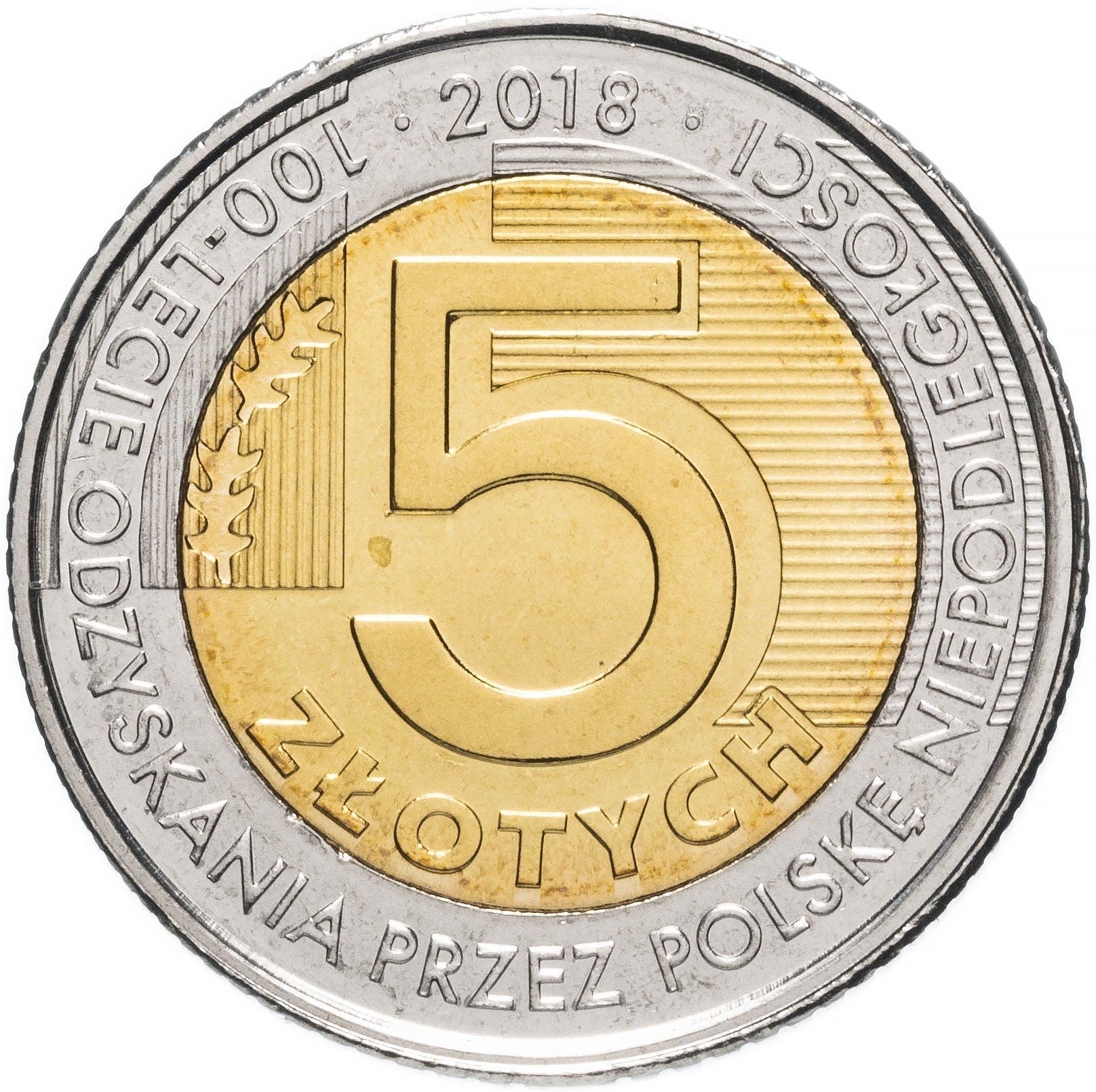 Poland | 5 Z?otych | Regaining Independence Anniversary | Eagle | KM | 2018