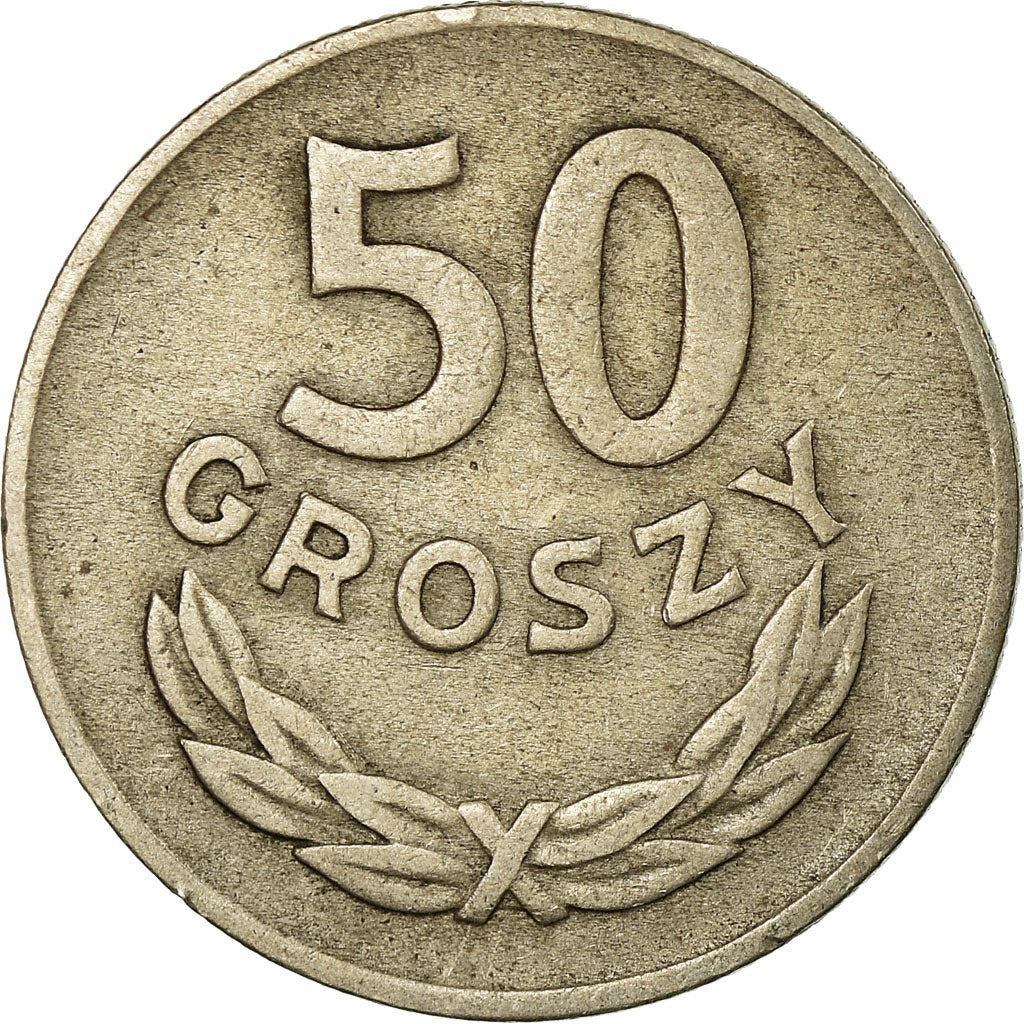 Poland | 50 Groszy Coin | Eagle | KM44 | 1949