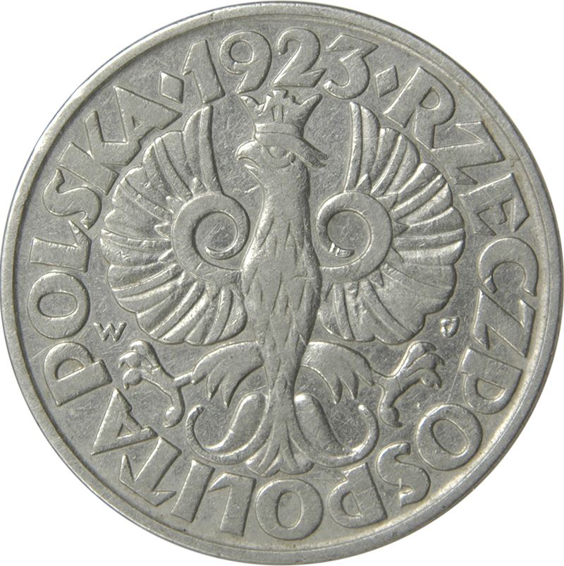 Poland | 50 Groszy | Eagle | KM13 | 1923