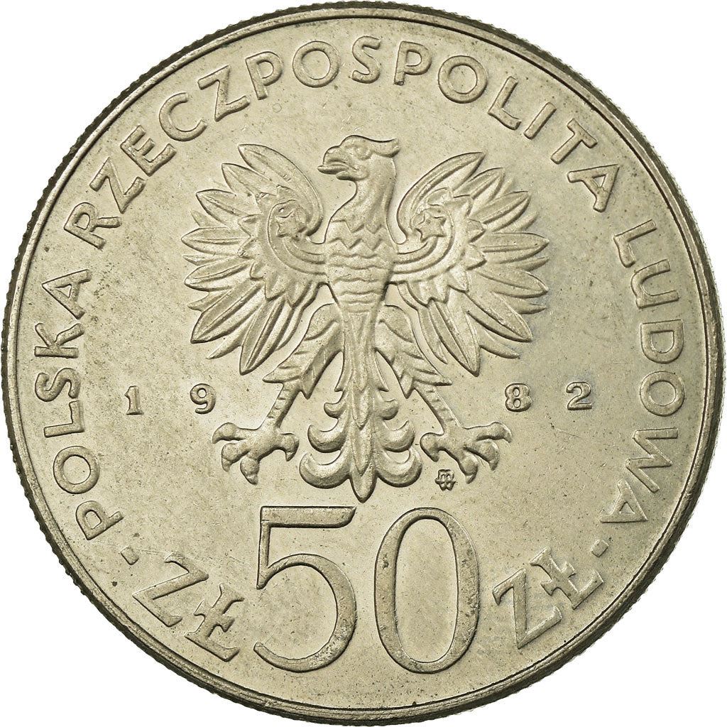 Poland | 50 Złotych Coin | Bolesław III Krzywousty | Eagle | KM133 | 1982