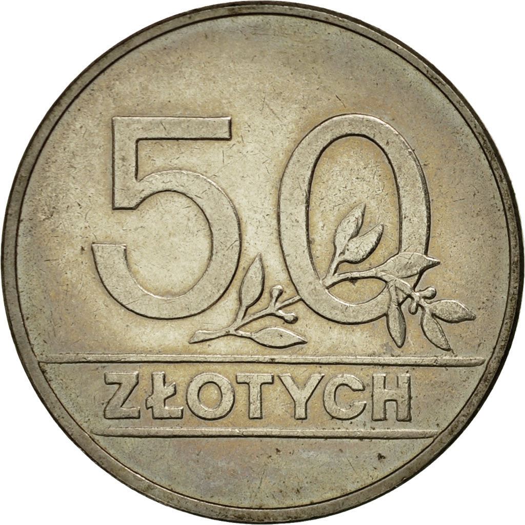 Poland | 50 Zlotych Coin | Eagle | KM216 | 1990