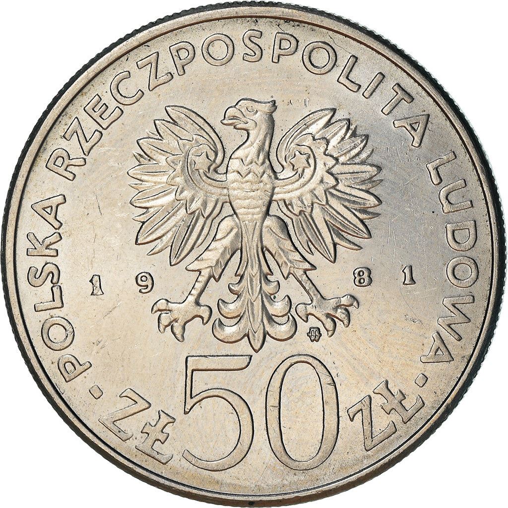 Poland | 50 Zlotych | General Wladyslaw Sikorski | Polish Eagle | 1981