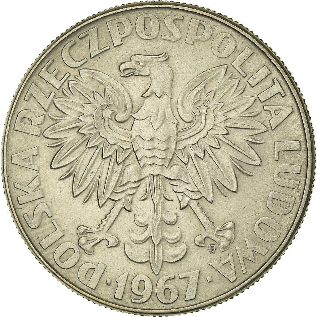 Polish 10 Zlotych Coin | Maria Sklodowska | Marie Curie | Eagle | Poland | 1967