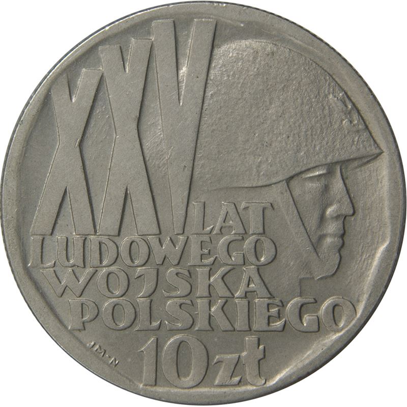 Polish 10 Zlotych Coin | Polish Army Anniversary | Soldier | Poland | 1968