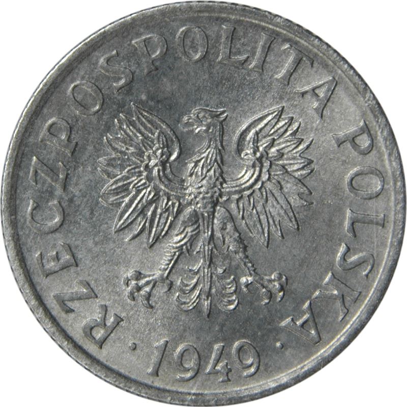 Polish 2 Grosze Coin | Eagle | Poland | 1949