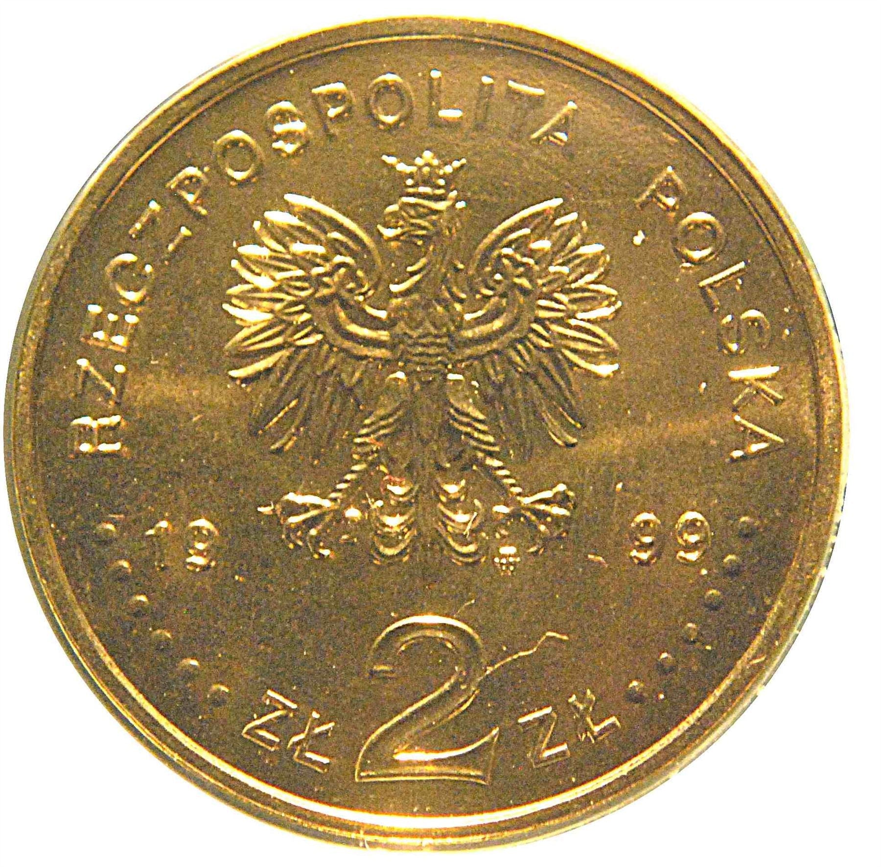 Polish 2 Zlote Coin | Wladyslaw IV Waza | Eagle | Poland | 1999