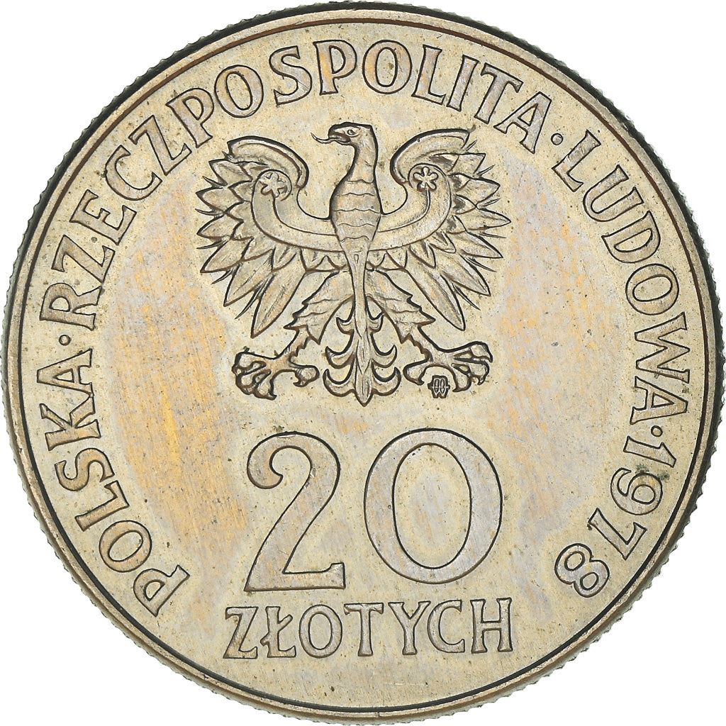 Polish 20 Zlotych Coin | Maria Konopnicka | Eagle | Poland | 1978