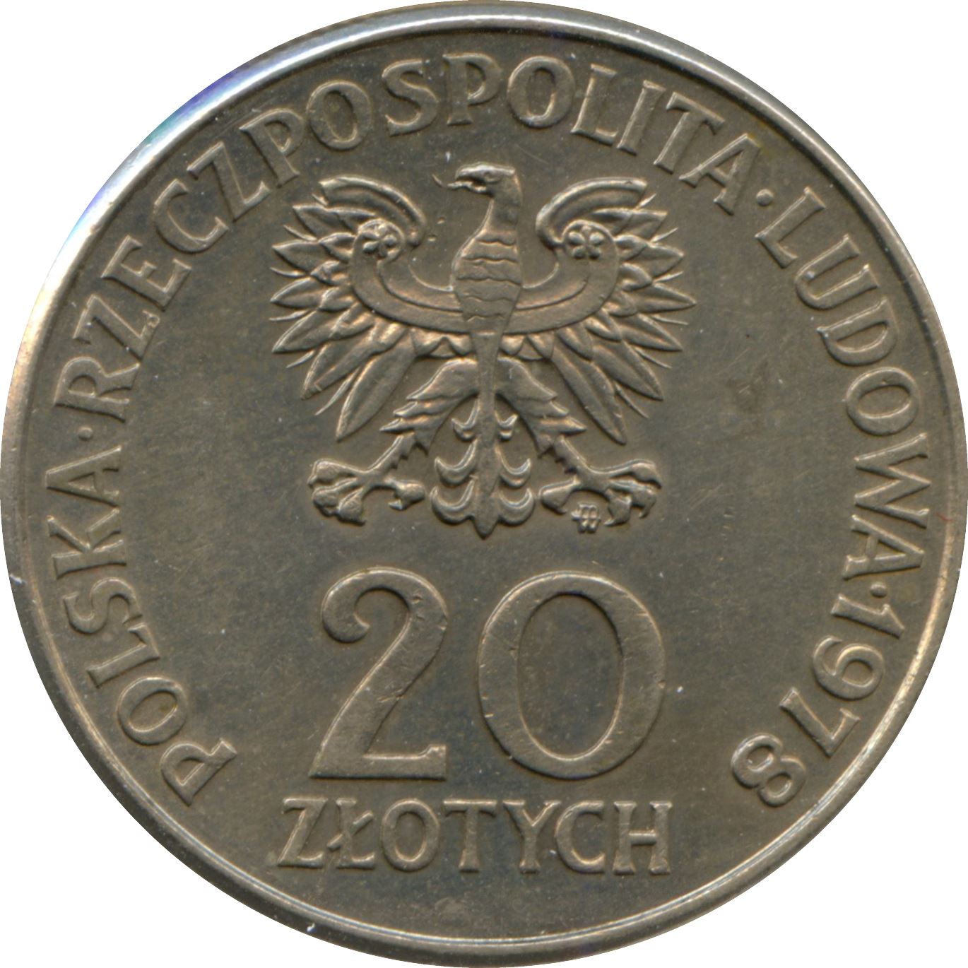 Polish 20 Zlotych | Interkosmos | Astronaut | Eagle | Poland | 1978